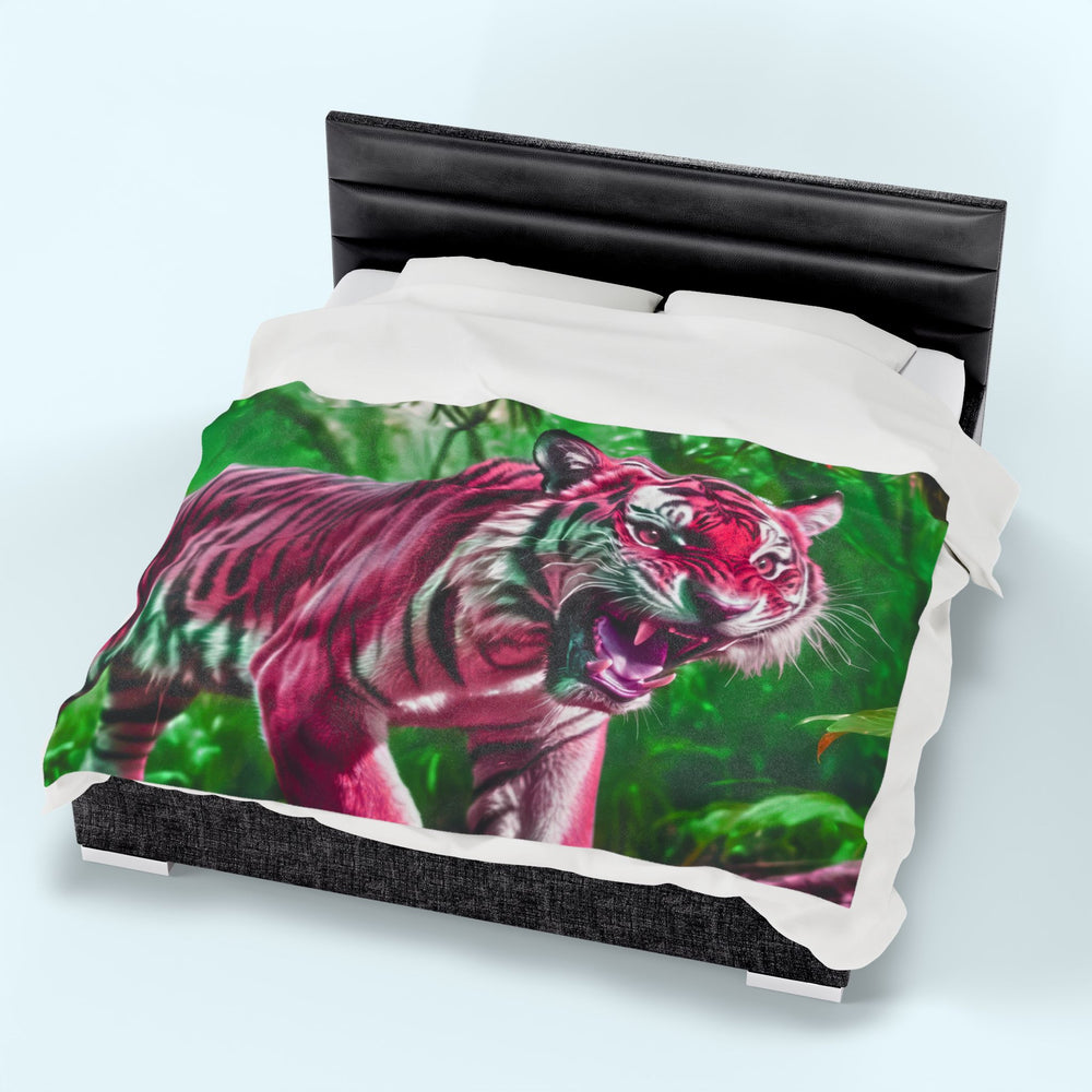 Strawberry Bengal - Velveteen Plush Blanket