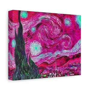 Star Night Fuchsia - Canvas Poster