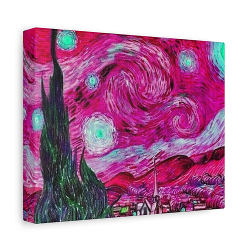 Star Night Fuchsia - Canvas Poster