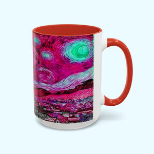 Star Night Fuchsia - Coffee Mug - 15oz