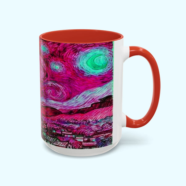 Star Night Fuchsia - Coffee Mug - 15oz