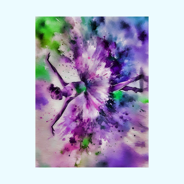 Polychrome Ballet Purple - Matte Poster