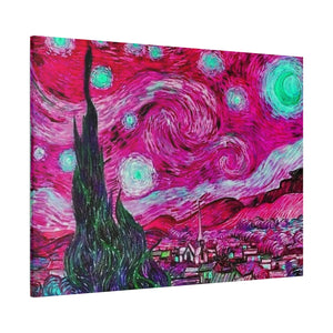 Star Night Fuchsia - Canvas Poster