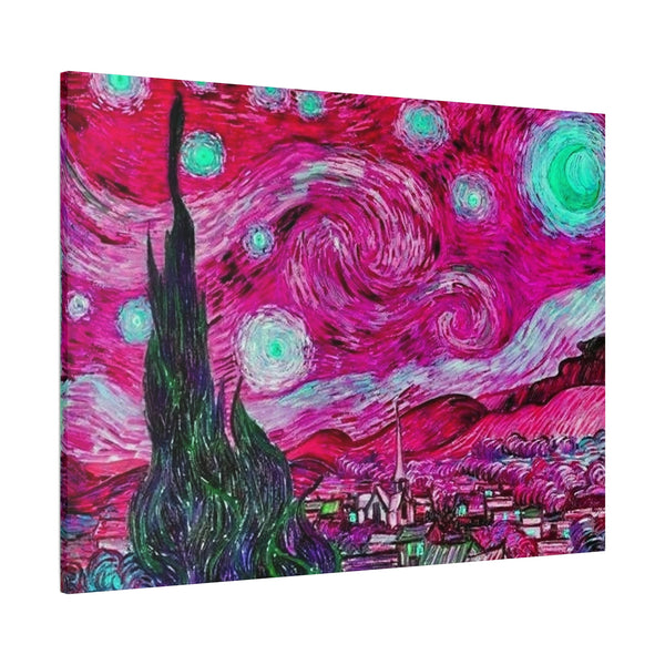 Star Night Fuchsia - Canvas Poster
