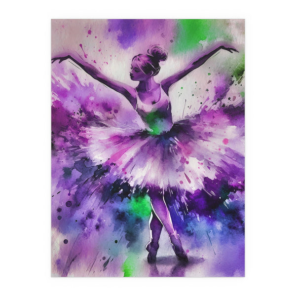 Polychrome Ballet Purple - Silk Poster