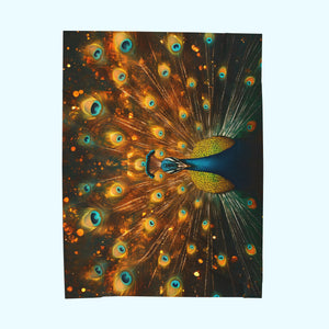 Neon Plumage - Velveteen Plush Blanket