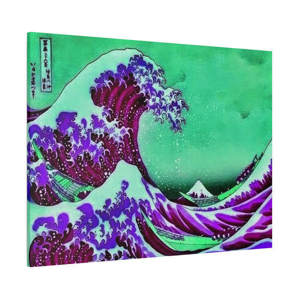 Purple Great Wave - Canvas Poster