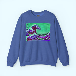 Purple Great Wave - Crewneck