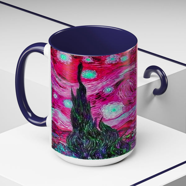 Star Night Fuchsia - Coffee Mug - 15oz