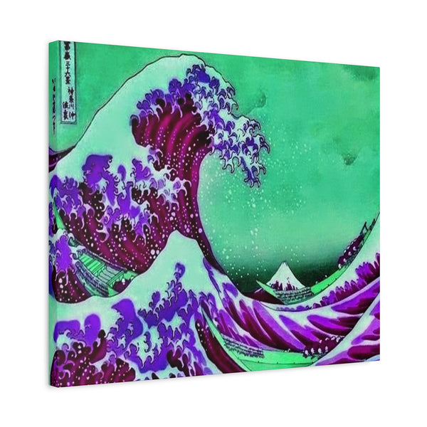 Purple Great Wave - Canvas Poster