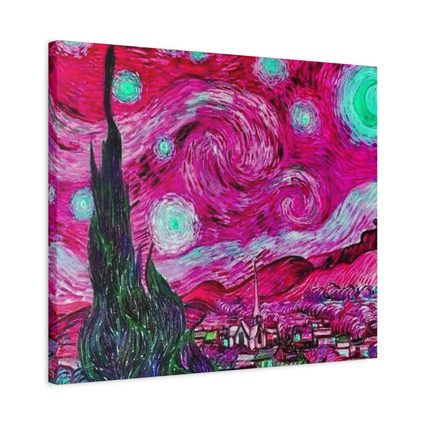 Star Night Fuchsia - Canvas Poster