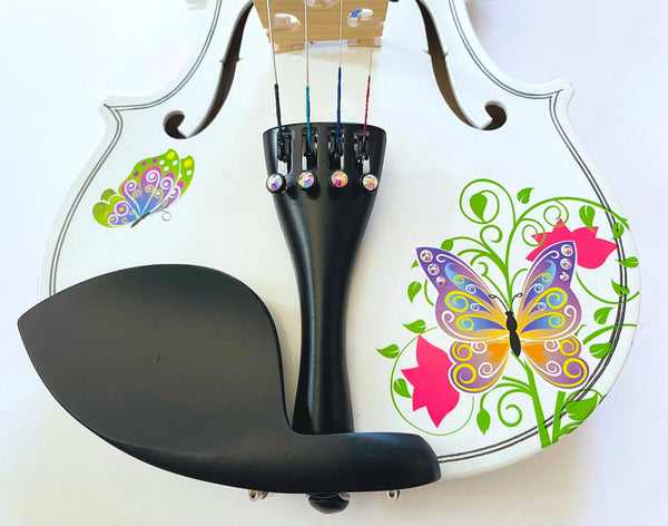 Butterfly BLING White Violin