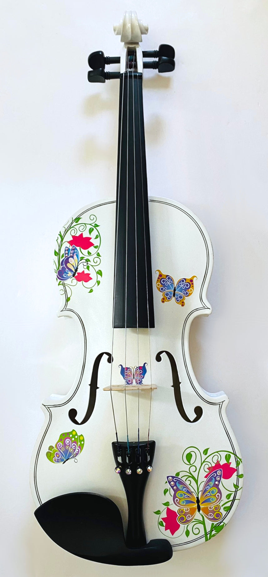 Butterfly BLING White Violin