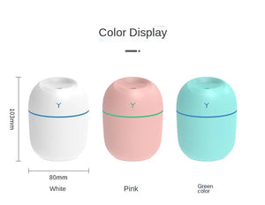 Portable Ultrasonic Humidifier & Aroma Essential Oil Diffuser LED Night Lamp