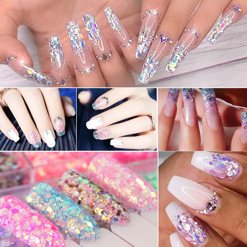 Nail Glitter - 48 Pcs