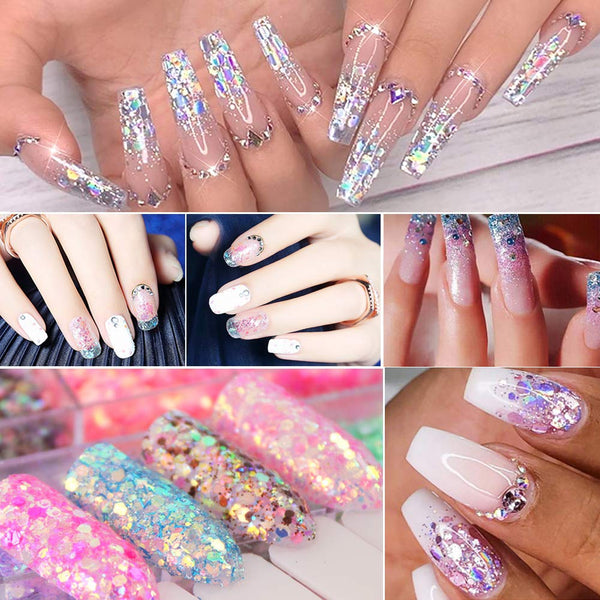 Nail Glitter - 48 Pcs