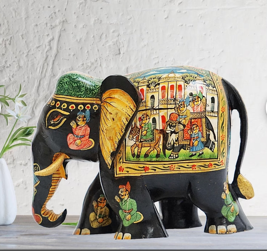 Wooden Handcrafted Mughal Elephant 5 Inches