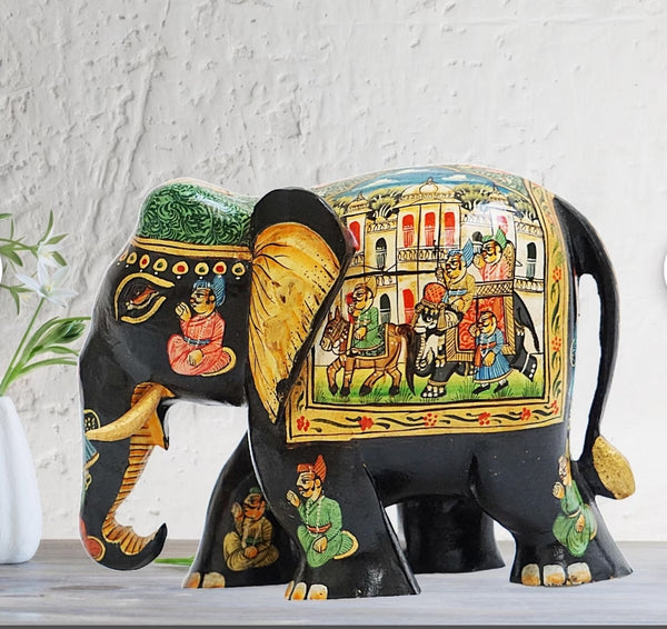 Wooden Handcrafted Mughal Elephant 5 Inches
