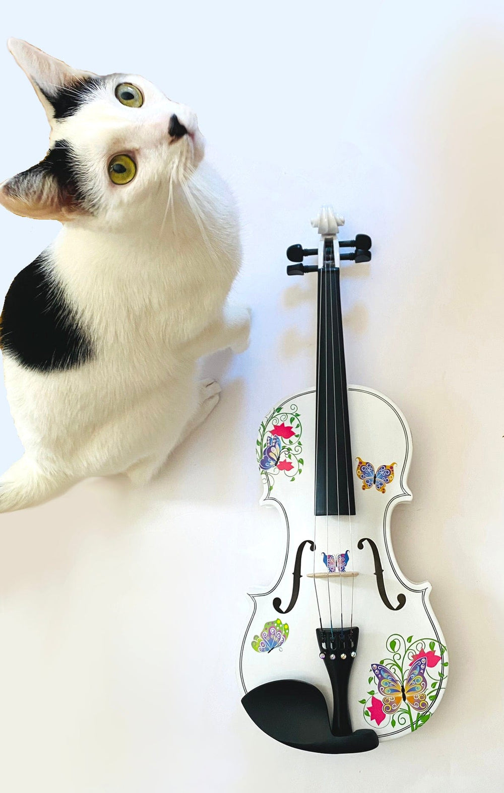Butterfly BLING White Violin